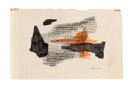 Luigi Veronesi Composizione 1961 pastelli su carta cm 20x22Firmato e datato...