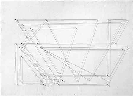 Ezio Caraceni Senza titolo tecnica mista su tavola, cm 50x70 Firmato e...