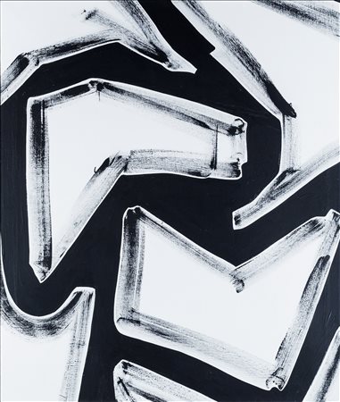 Gianni Asdrubali Senza titolo 1987 acrilico su tela cm 105x102Firmato e...