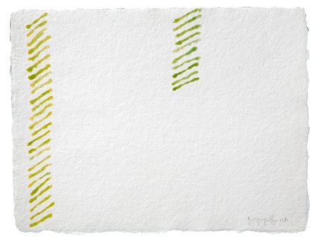 Giorgio Griffa Senza titolo 1980 acquerello su carta cm 24,5x32Firmato e...