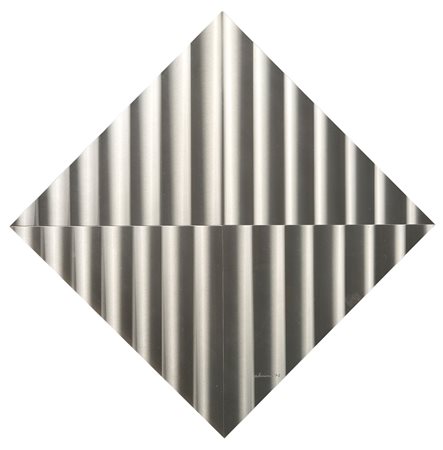 Getulio Alviani Superficie a testura vibratile 1971 alluminio cm 38x38...