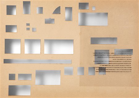 Alberto Garutti La città e il cielo 1992 tecnica mista cm 35x49Firmato e...