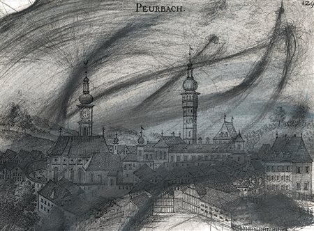 Arnulf Rainer Peurbach tecnica mista su stampa cm 23,2x31,5 Firmato in basso...