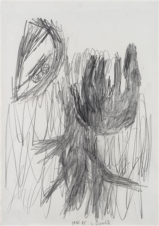 Georg Baselitz Senza titolO 1985 grafite su carta cm 72,5x52,5 Datato e...
