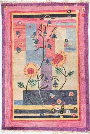 MANIFATTURA ITALIANA Tappeto. Lana. Cm 193,00 x 132,00. Lana, anni 70 ITALIAN...