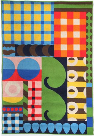 MANIFATTURA ITALIANA Tappeto. Lana. Cm 190,00 x 131,00. Lana, anni 70 ITALIAN...