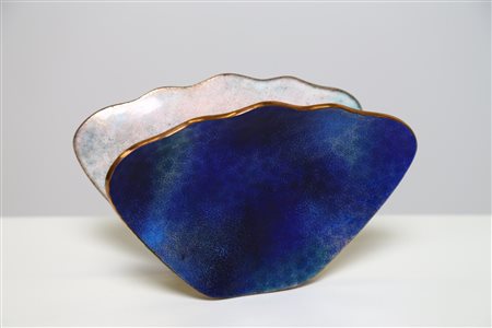 DE POLI PAOLO (1905 - 1996) Maniglia completa. Rame smaltato. Cm 8,50 x 20,00...