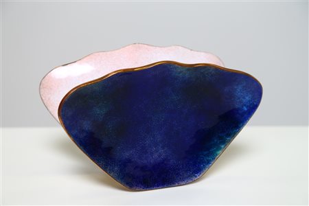 DE POLI PAOLO (1905 - 1996) Maniglia completa. Rame smaltato. Cm 8,50 x 20,00...