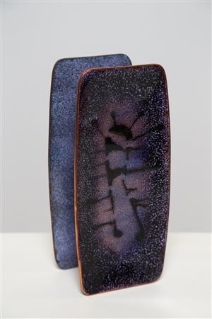 DE POLI PAOLO (1905 - 1996) Maniglia completa. Rame smaltato. Cm 11,50 x...