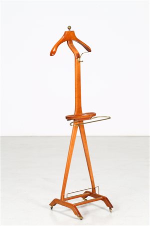 PARISI ICO (1916 - 1996) Servomuto. Legno di faggio e ottone. Cm 40,00 x...