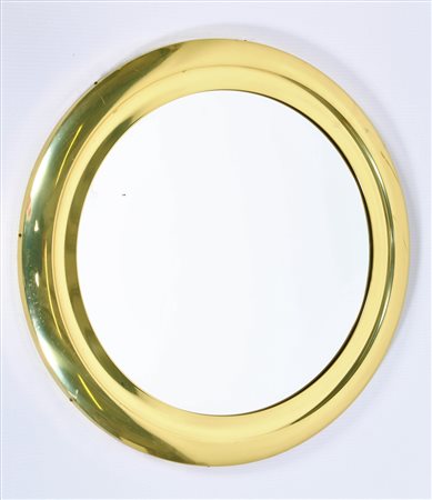 MANIFATTURA ITALIANA Specchio. Ottone e specchio. Cm 71,00 x 71,00 x 4,00....