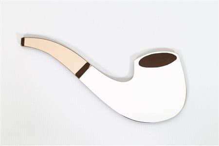STARCK PHILIPPE (n. 1949) Specchio "Pipa". Tecnica mista su specchio. Cm...