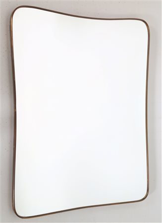 PONTI GIO' (1891 - 1979) Attr. Specchiera mod. FA 33. Ottone e specchio. Cm...