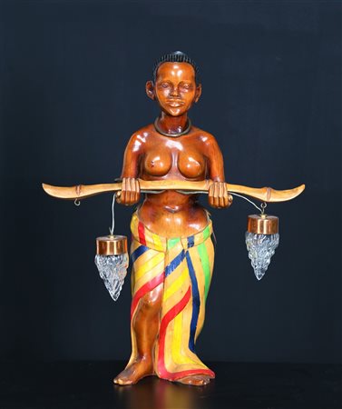 MANIFATTURA ITALIANA Lampada da tavolo. -. Cm 49,00 x 64,00 x 20,00. Legno...