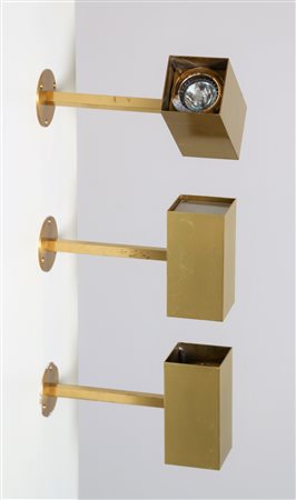 LUMI MILANO Tre applique. Metallo dorato. Cm 8,00 x 15,50 x 26,50. Metallo...