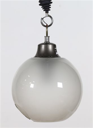 CACCIA DOMINIONI LUIGI (n. 1913) Lampada a sospensione mod. LS10. Acciaio e...