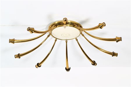 LUMI MILANO Lampadario dieci luci. Ottone, plastica. Cm 88,00 x 19,00 x...