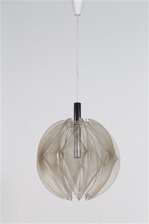 SECON PAUL (1916 - 2007) Lampada a sospensione mod. Swag. Filo di nylon. Cm...