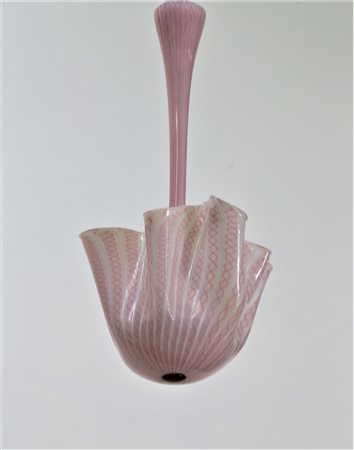 VENINI Lampada a sospensione mod. Fazzoletto . Vetro e ottone. Cm 32,00 x...