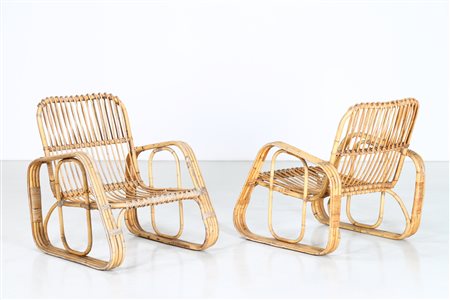 BONACINA 1889 Coppia di poltrone. Bambù. Cm 68,00 x 77,00 x 72,00. Bambu'...