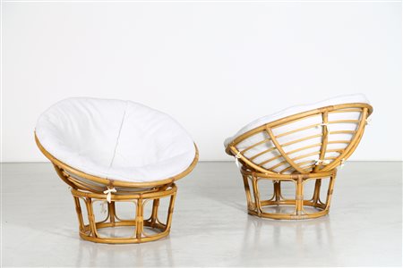 BONACINA 1889 Coppia di poltrone . Bambù. Cm 100,00 x 80,00 x 92,00. Bambù e...