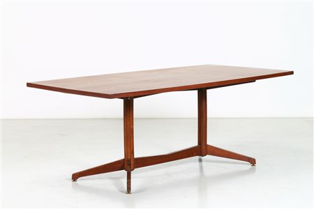 POGGI Tavolo. Legno di palissandro e ottone. Cm 200,00 x 76,00 x 100,00....