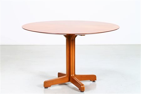 MANIFATTURA ITALIANA Tavolo rotondo. Legno di ciliegio. Cm 126,00 x 80,00 x...