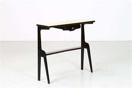 MANIFATTURA ITALIANA Consolle. Legno ebanizzato, legno di palissandro e...