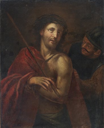 ARTISTA DEL XVIII SECOLO Cristo. Olio su tela . Cm 76,00 x 94,00. 18th...