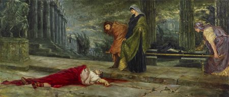 ARTISTA RUSSO DEL XIX SECOLO La morte di Nerone. . Olio su tela . Cm 150,00 x...