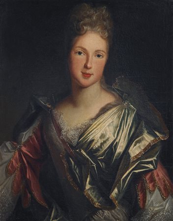 ARTISTA FRANCESE DEL XVIII SECOLO Ritratto di gentildonna. Olio su tela . Cm...