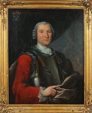 ARTISTA DEL XVIII SECOLO Ritratto di gentiluomo. Olio su tela . Cm 74,00 x...