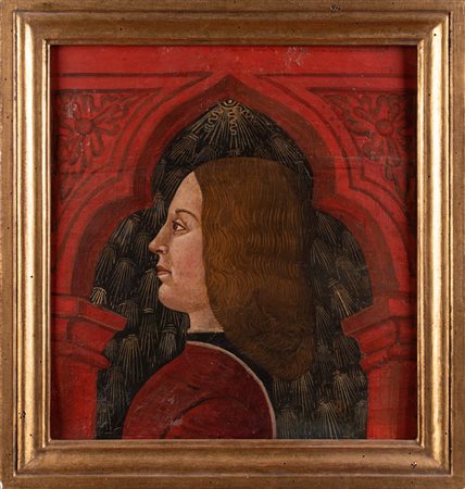 ARTISTA LOMBARDO DEL XVII SECOLO Pannello da soffitto dipinto a raffigurare...