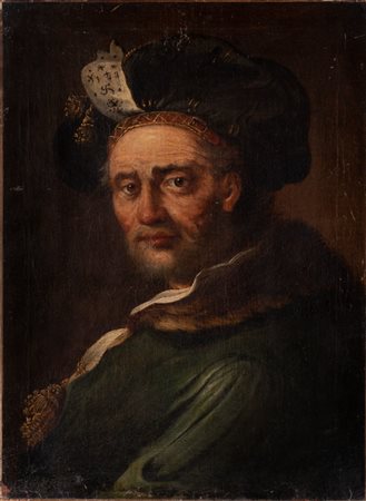 ARTISTA VENETO DEL XVIII SECOLO Ritratto d'uomo. . Olio su tela . Cm 33,00 x...