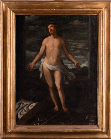 ARTISTA VENETO DEL XVII SECOLO Cristo alla colonna. Olio su tavola. Cm 38,00...