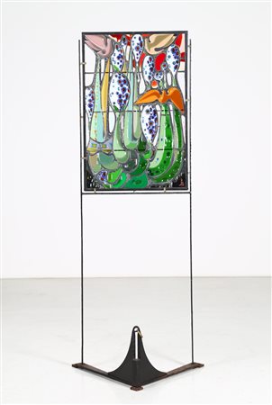 FUGA ANZOLO Pezzo unico. Fiori e uccelli. . Cm 60,00 x 90,00. Scultura in...