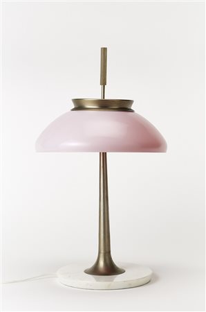 Stilnovo Lampada da tavolo modello "8091". Milano, anni '50. Base in marmo,...