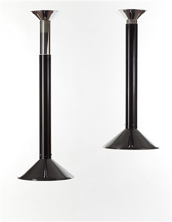 Umberto Riva (Milano 1928)Coppia di lampade a sospensione ad altezza...