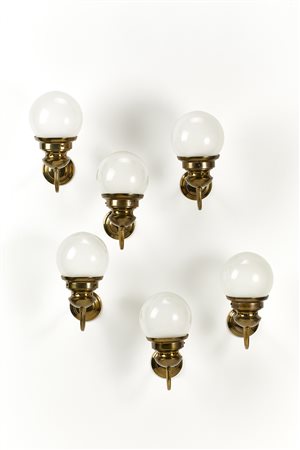 Luigi Caccia Dominioni (Milano 1913 - Milano 2016)Sei lampade da parete...