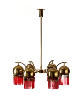 Angelo Lelii (Ancona 1915 - 1987)Lampada a sospensione a sei luci. Produzione...