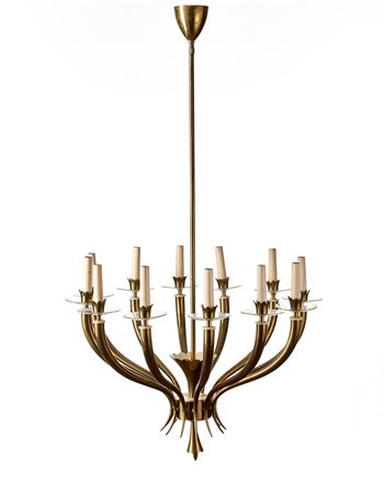 Gio Ponti (1891-1979) e Emilio Lancia (1890-1973) Lampadario Novecento a...