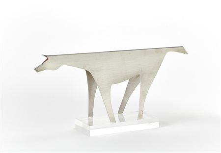 Gio Ponti (Milano 1891 - Milano 1979)"Cavallino"Scultura in metallo...