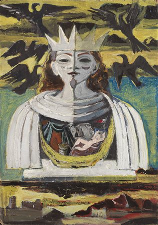 Gio Ponti (Milano 1891 - Milano 1979)"Il sogno del Re"Milano, 1951ca. Olio su...