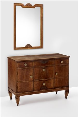 Gio Ponti (Milano 1891 - Milano 1979)Cassettone di gusto neoclassico in legno...