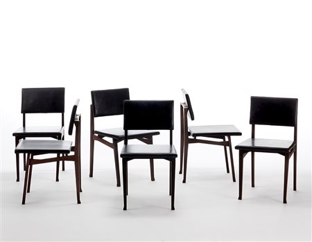 Franco Albini (1905-1977) e Franca Helg (1920-1989) Sei sedie modello "SD9...