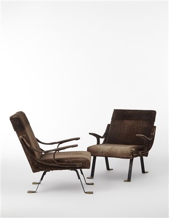 Ignazio Gardella (Milano 1905 - Oleggio 1999)Coppia di poltrone con schienale...