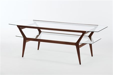 Augusto Romano Tavolino da salotto. Torino, anni '50. Doppio ripiano in...