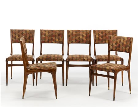 Carlo De Carli (Milano 1910 - Milano 1999)Sei sedie modello "671". Produzione...