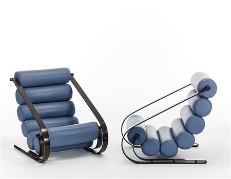 Marzio Cecchi (Capalle 1940 - New York 1990)Coppia di poltrone modello...