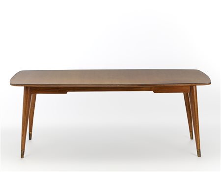 Tavolo nello stile di Carlo de Carli in legno di mogano massello con...